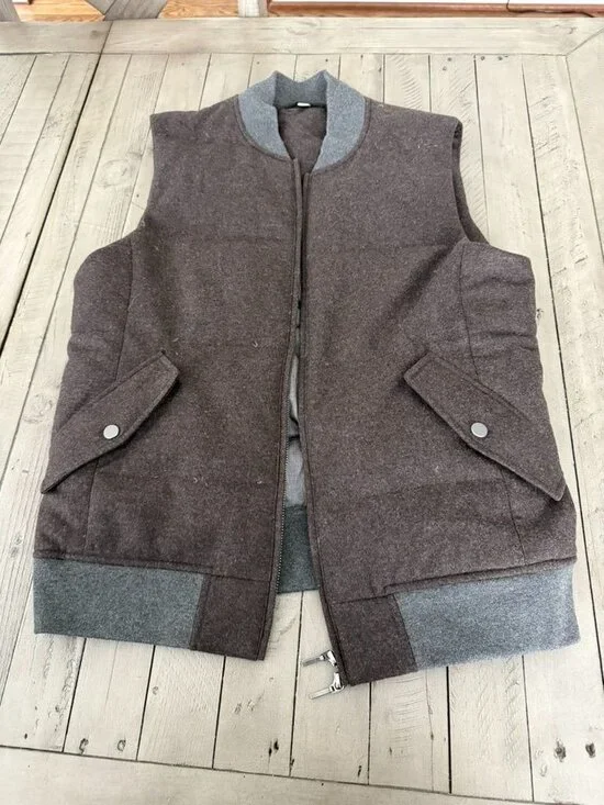SUITSUPPLY Mens Vest Brown Size Medium - Picture 2 of 6